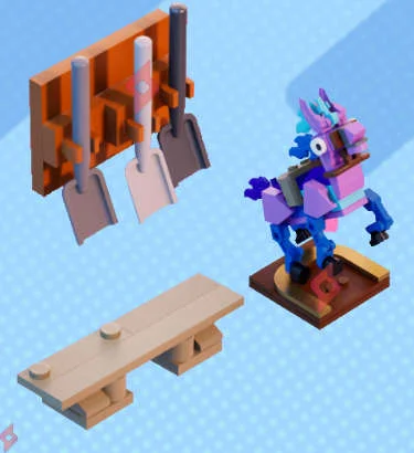 Image Lote de objetos Gratuito Mantenimiento del Establo de Carrera Grangalop Fortnite Brick Life