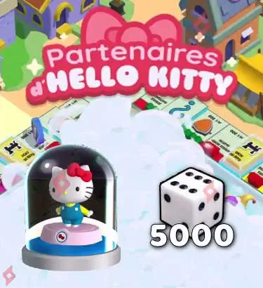 Image Peón Hello Kitty Gratis y Dados Socios de Hello Kitty Monopoly Go