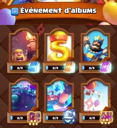 Image Box + Chests + Free Gifts 10th Anniversary Clash Royale Albums