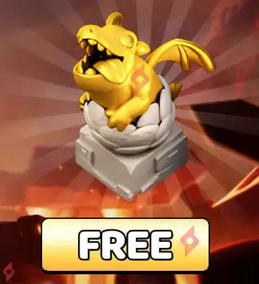 Image New Free Baby Dragon Statue in Clash of Clans via Supercell Store